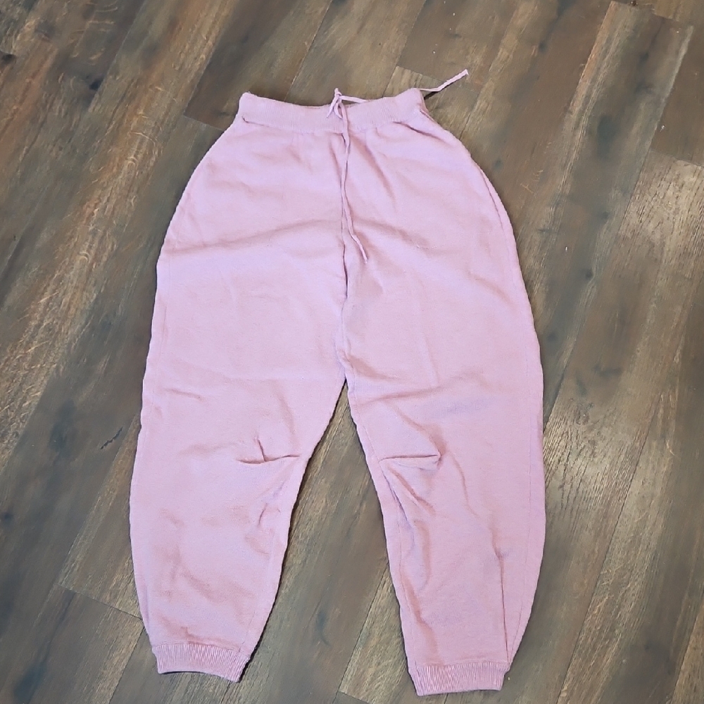 FP BEACH  Pink Oversized Casual, Boho Beachy Sweatpants Xs